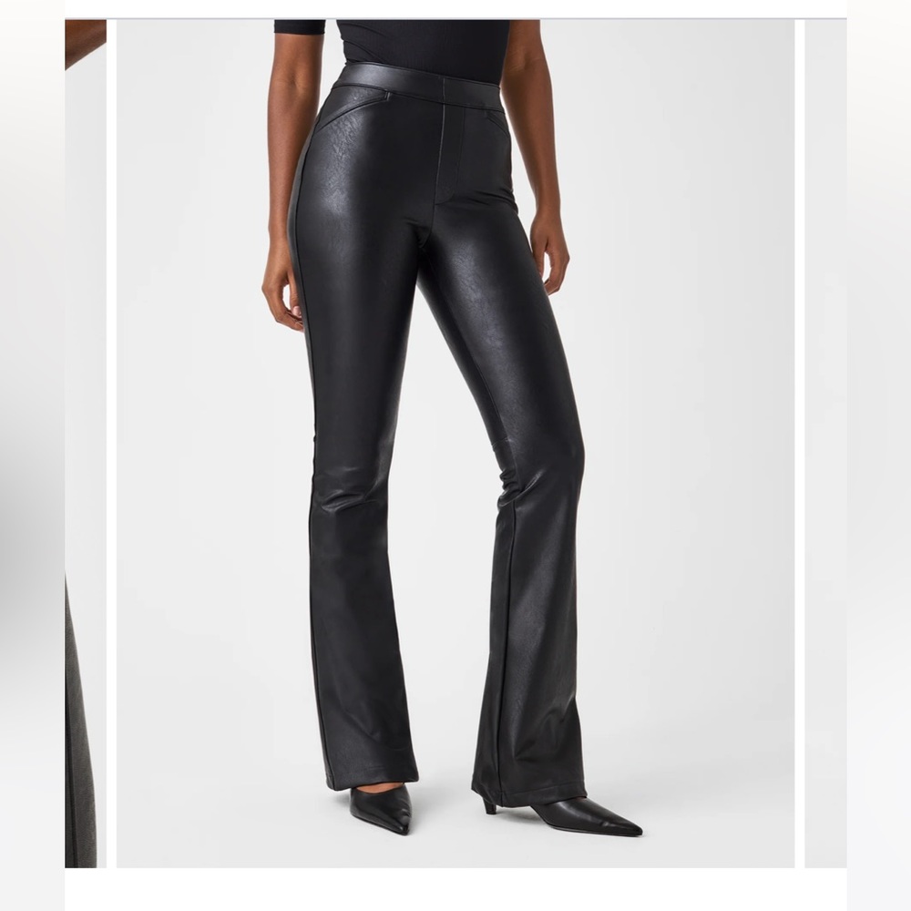 SPANX. XS leather like flare pant Must have for fall/winter